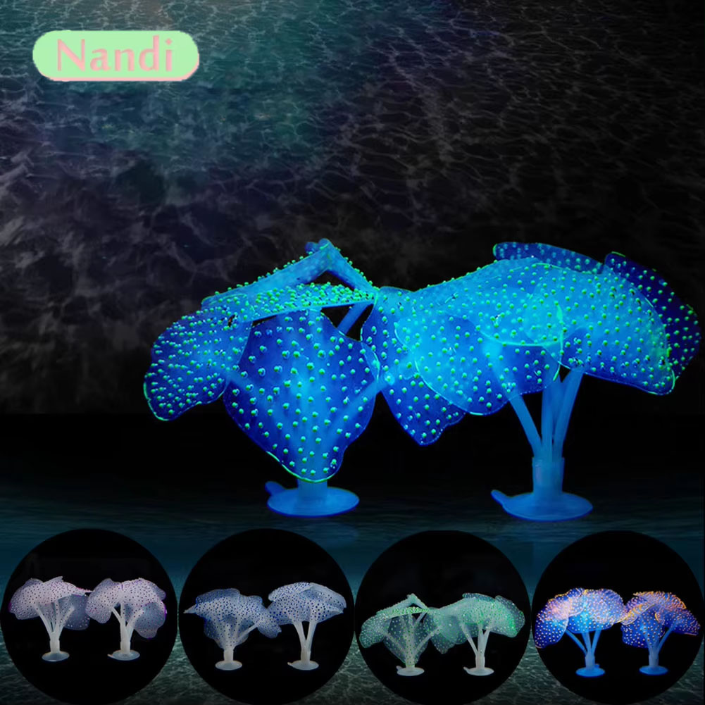 Fish Aquarium Home - 1개 발광 해초 인공 식물 수족관