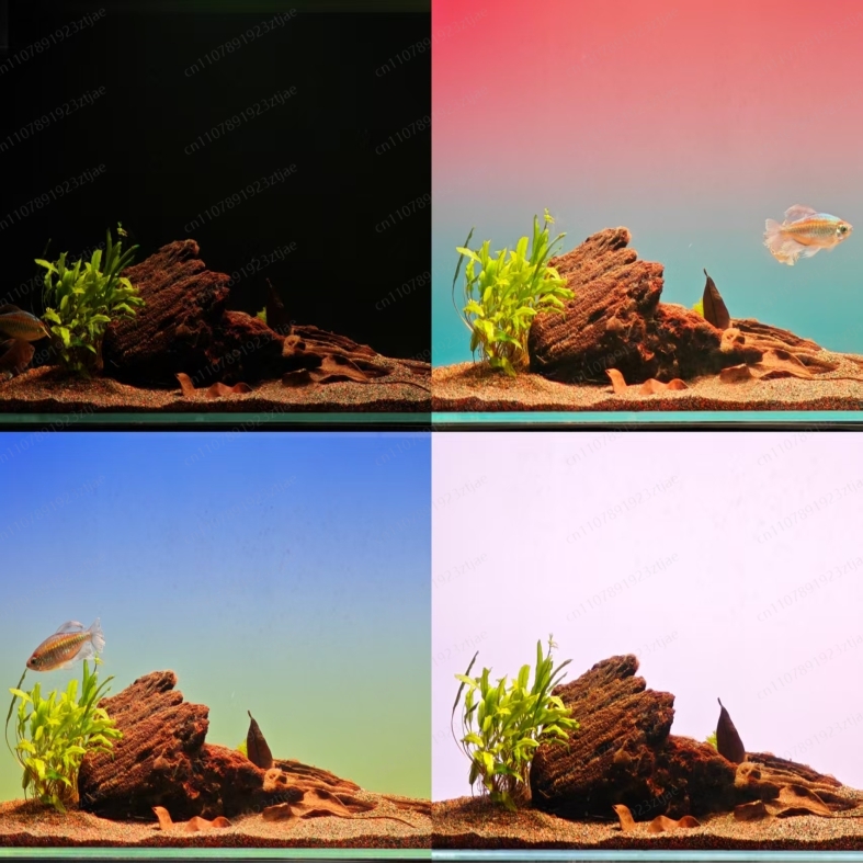Aquarium Light - 블랙 아크릴 수족관 배경 조명 패널,