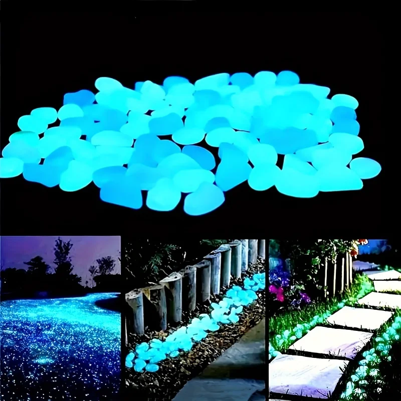 Aquarium Light - 빛나는 조약돌 야간 조명 돌 수족관