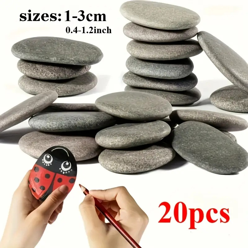 20Pcs 자연 강 바위 회색-검은 색 톤의 부드러운  - Fish Tank Gravel 리뷰 및 가격