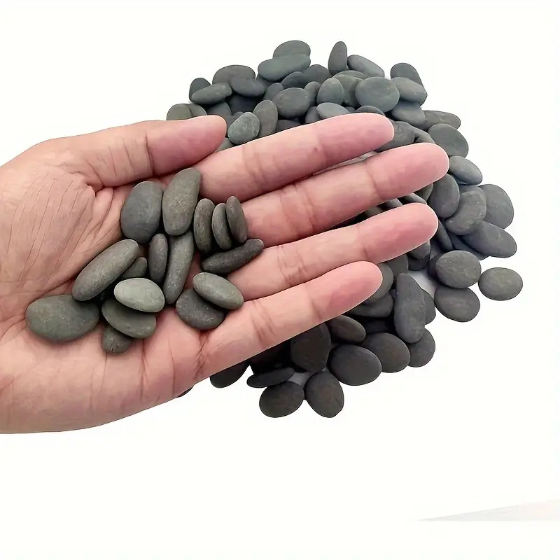20Pcs 자연 강 바위 회색-검은 색 톤의 부드러운  - Fish Tank Gravel 리뷰 및 가격