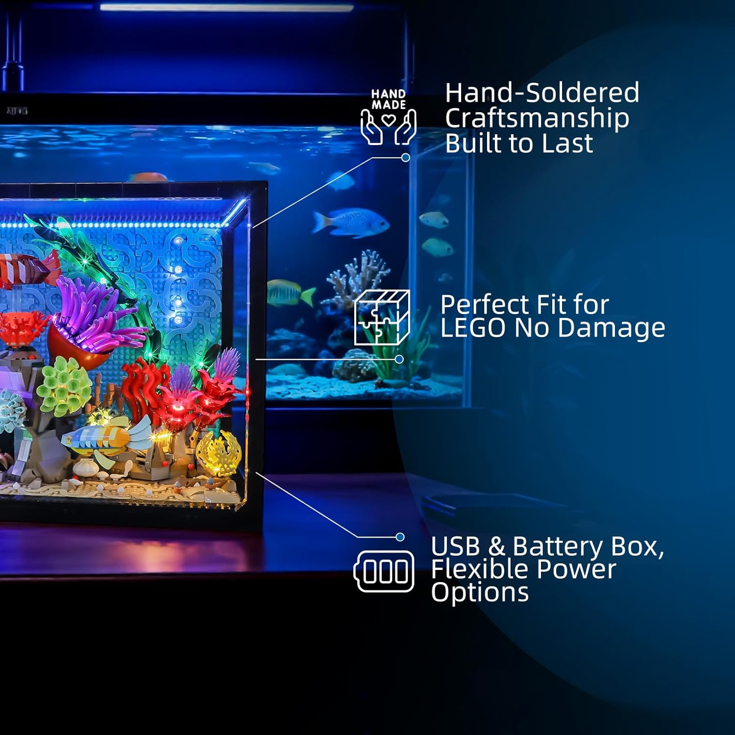 레고 10366 아이콘용 Hprosper LED 조명  - Aquarium Light 리뷰 및 가격