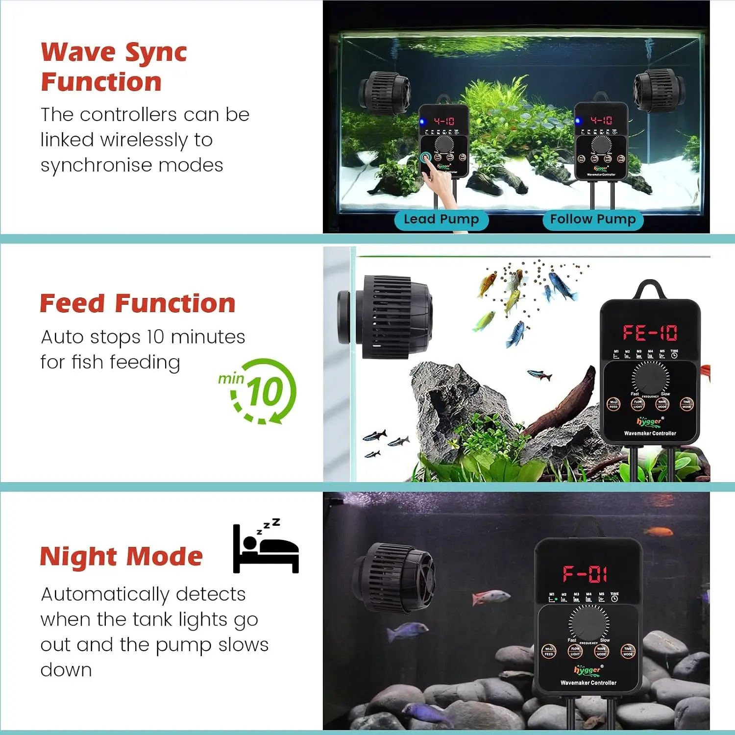 조절 가능한 유량 수족관 웨이브 메이커 24V DC 저 - Aquarium Pump 리뷰 및 가격