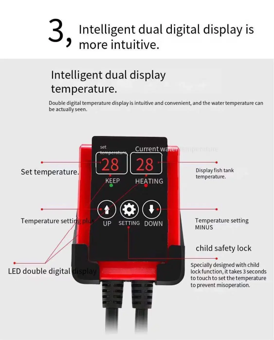 1000W 수족관 잠수형 히터 어항 LCD 디스플레이  - Fish Tank Heater 리뷰 및 가격