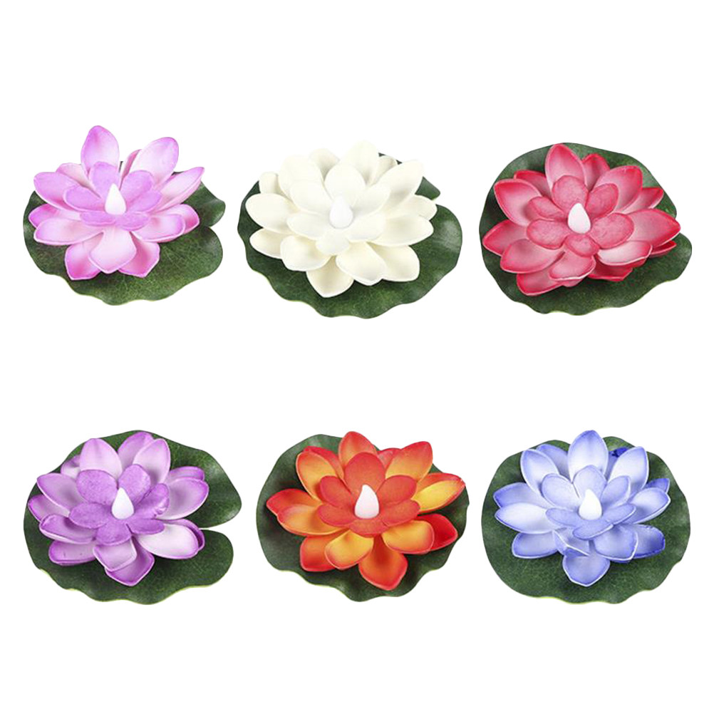 6개입, 실제 연꽃과 흡사한 디자인의 조화, 연못, 분 - Aquarium Decor 리뷰 및 가격