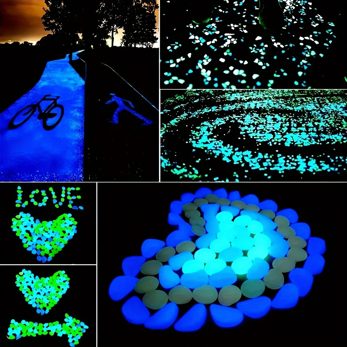 빛나는 조약돌 야간 조명 돌 수족관 조경용 100개 정 - Aquarium Light 리뷰 및 가격