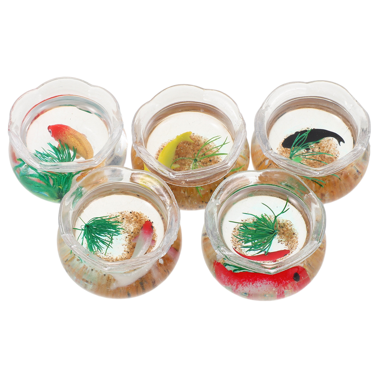 5개입 미니 물고기 어항, 사실적인 코이 물고기 모형, - Aquarium Plants 리뷰 및 가격